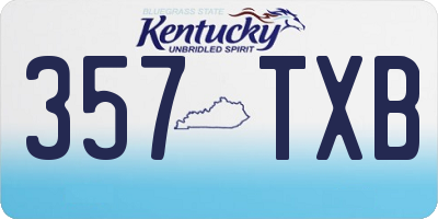KY license plate 357TXB