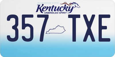 KY license plate 357TXE