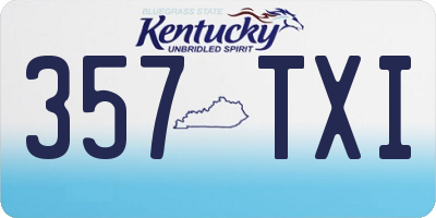 KY license plate 357TXI