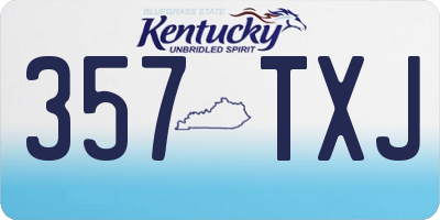 KY license plate 357TXJ
