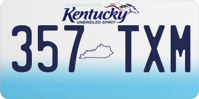 KY license plate 357TXM