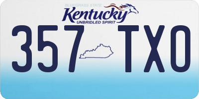 KY license plate 357TXO