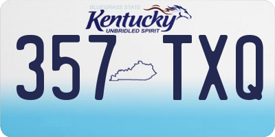 KY license plate 357TXQ