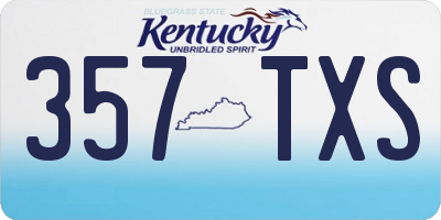 KY license plate 357TXS