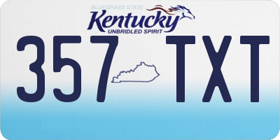 KY license plate 357TXT