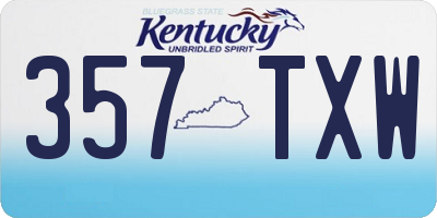 KY license plate 357TXW