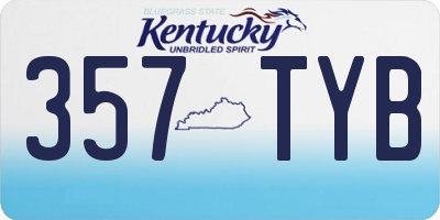 KY license plate 357TYB
