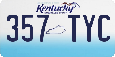 KY license plate 357TYC