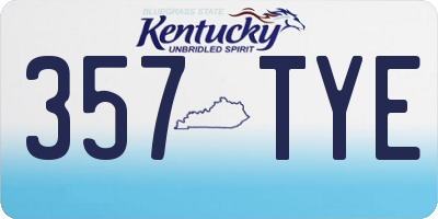 KY license plate 357TYE