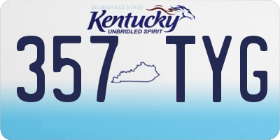 KY license plate 357TYG