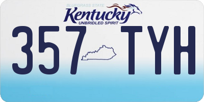 KY license plate 357TYH