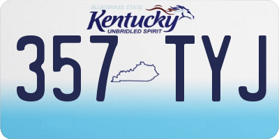 KY license plate 357TYJ