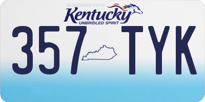 KY license plate 357TYK