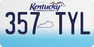 KY license plate 357TYL