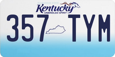 KY license plate 357TYM