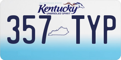 KY license plate 357TYP