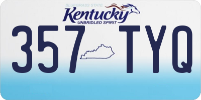 KY license plate 357TYQ