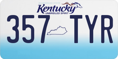 KY license plate 357TYR