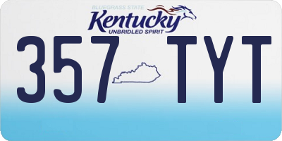KY license plate 357TYT