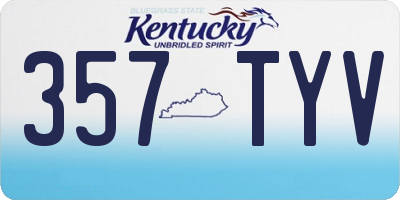KY license plate 357TYV