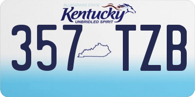 KY license plate 357TZB