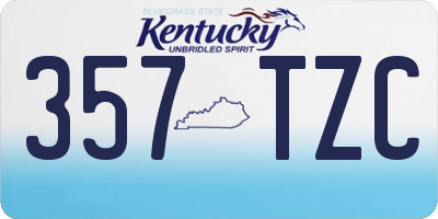 KY license plate 357TZC