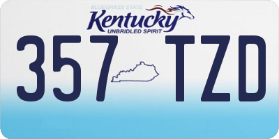 KY license plate 357TZD