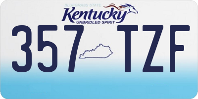 KY license plate 357TZF
