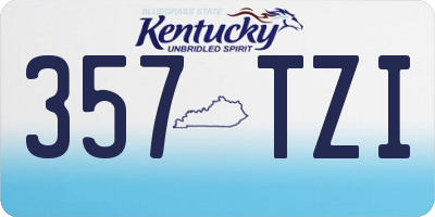 KY license plate 357TZI