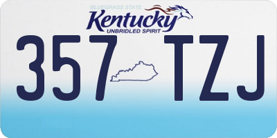 KY license plate 357TZJ