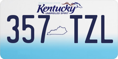 KY license plate 357TZL