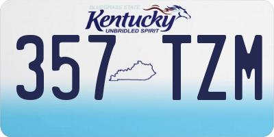 KY license plate 357TZM