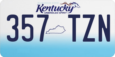 KY license plate 357TZN