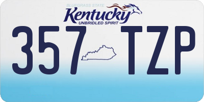 KY license plate 357TZP
