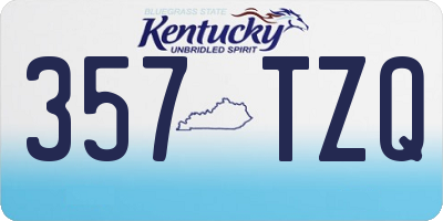 KY license plate 357TZQ