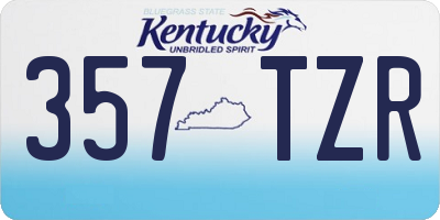 KY license plate 357TZR