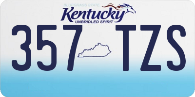 KY license plate 357TZS