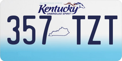 KY license plate 357TZT