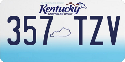 KY license plate 357TZV