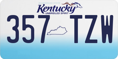 KY license plate 357TZW