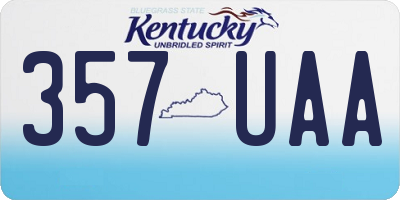 KY license plate 357UAA
