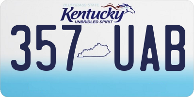 KY license plate 357UAB