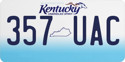 KY license plate 357UAC