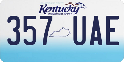 KY license plate 357UAE