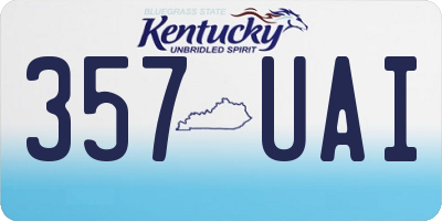 KY license plate 357UAI