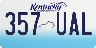 KY license plate 357UAL