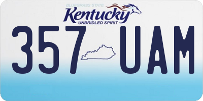KY license plate 357UAM