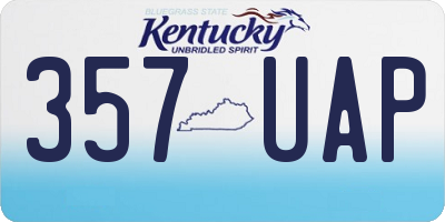 KY license plate 357UAP