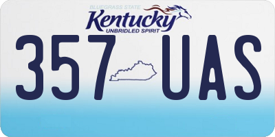 KY license plate 357UAS