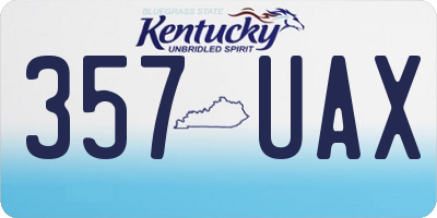 KY license plate 357UAX